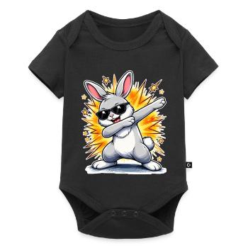 Lapin à tamponner - Body à manches courtes Premium Bébé - noir - Devant