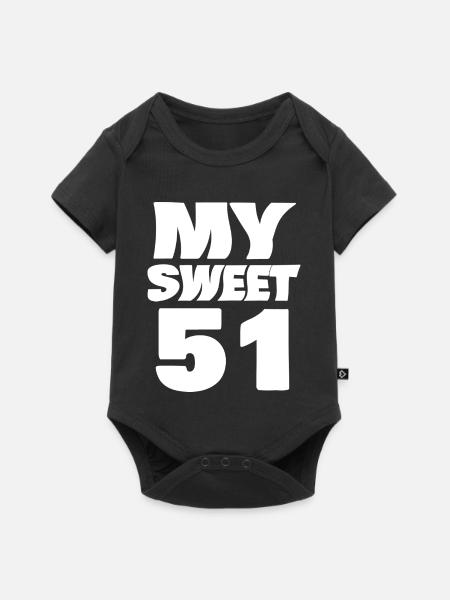 Sweet 51 - Baby Premium Kurzarmbody - Schwarz