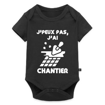 Chantier: J’ai pas le temps - Body à manches courtes Premium Bébé - noir - Devant