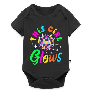 Retour rétro au design vintage des années 80 - Body à manches courtes Premium Bébé - noir - Devant