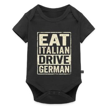 Eat Italian Drive German - Baby Premium short-sleeve bodysuit - black - Front