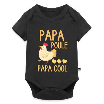 Papa Poule Papa Cool - Body à manches courtes Premium Bébé - noir - Devant