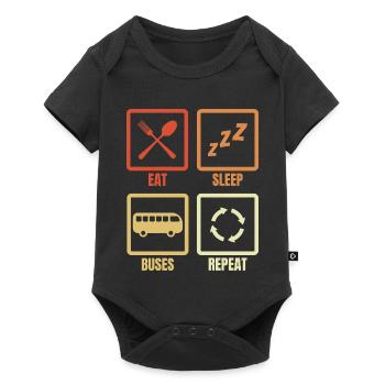 Bus répétés Eat Sleep - Body à manches courtes Premium Bébé - noir - Devant