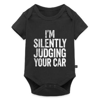 I silently judge your car - Baby Premium short-sleeve bodysuit - black - Front