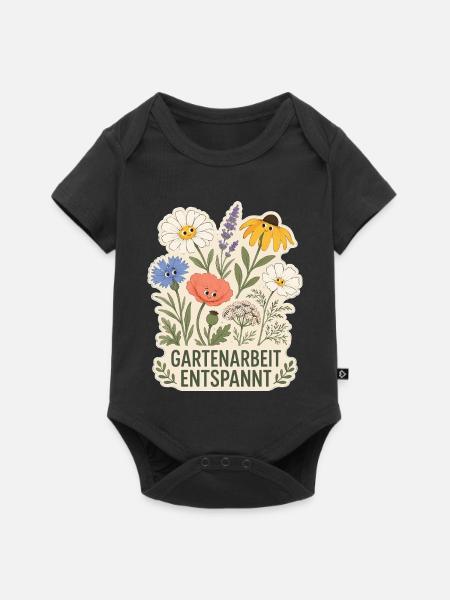 Gartenarbeit entspannt - Baby Premium Kurzarmbody - Schwarz
