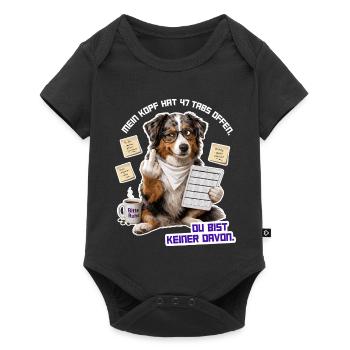 Zu viele Tabs, kein Platz für dich - Baby Premium Kurzarmbody - Schwarz - Vorne
