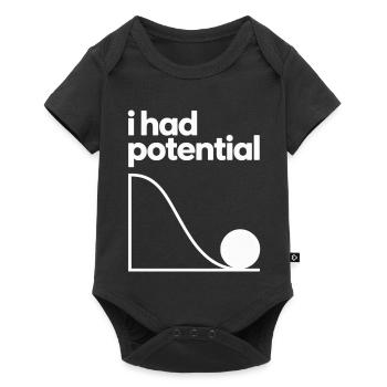 i had potential: Minimalistische Graphik - Baby Premium Kurzarmbody - Schwarz - Vorne