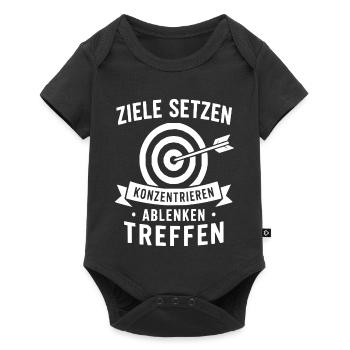 Ziele setzen: Fokus treffen - Baby Premium Kurzarmbody - Schwarz - Vorne