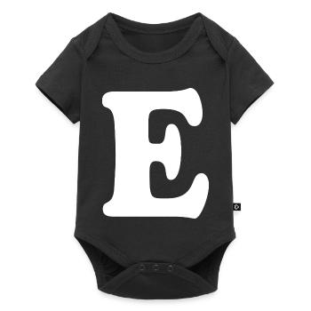 Impression grand style E | Lettre E | E Logo - Body à manches courtes Premium Bébé - noir - Devant