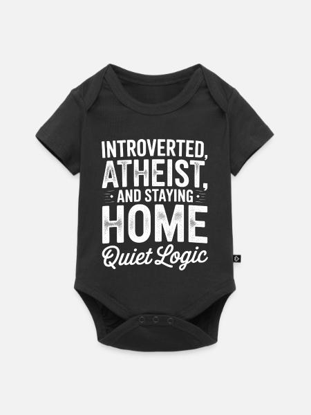 Introvertierter Atheist zu Hause - Baby Premium Kurzarmbody - Schwarz