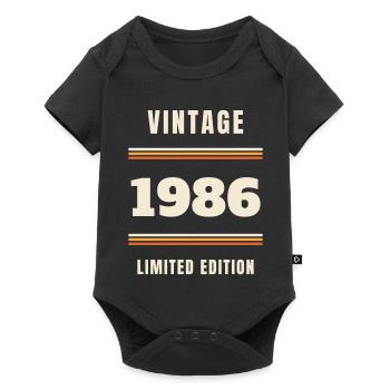 Vintage 1986 - Cadeau vintage pour le 40e anniversaire - Body à manches courtes Premium Bébé - noir - Devant