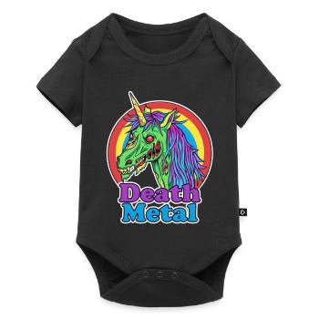 Death Metal – Zombie Unicorn Cartoon - Baby Premium short-sleeve bodysuit - black - Front