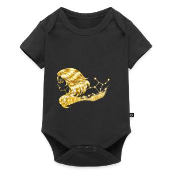 Sternzeichen Jungfrau - Baby Premium Kurzarmbody - Schwarz - Vorne