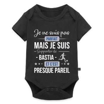 Je Ne Suis Pas Parfait Mais Je Suis Supporter D... - Body à manches courtes Premium Bébé - noir - Devant