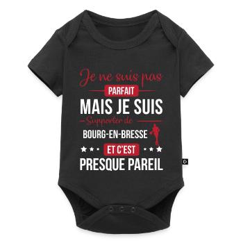 Je Ne Suis Pas Parfait Mais Je Suis Supporter D... - Body à manches courtes Premium Bébé - noir - Devant