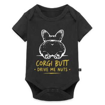 Corgi Butt Drive Me Nuts - Baby Premium short-sleeve bodysuit - black - Front