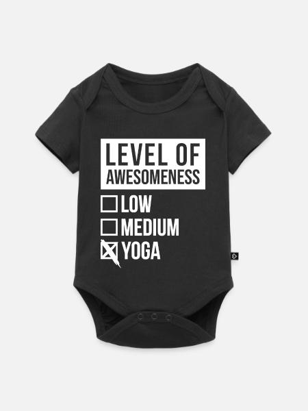 Yoga Yoga Yoga - Baby Premium Kurzarmbody - Schwarz