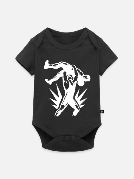 Wrestling Ringer Wurf Symbol Weiß - Baby Premium Kurzarmbody - Schwarz