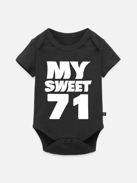 Sweet 71 - Baby Premium Kurzarmbody - Schwarz