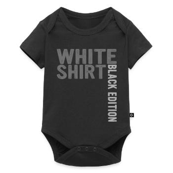 Weißes Shirt Schwarze Edition  - Baby Premium Kurzarmbody - Schwarz - Vorne
