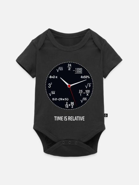 Time Is Relative – Wissenschaft und Zeit - Baby Premium Kurzarmbody - Schwarz