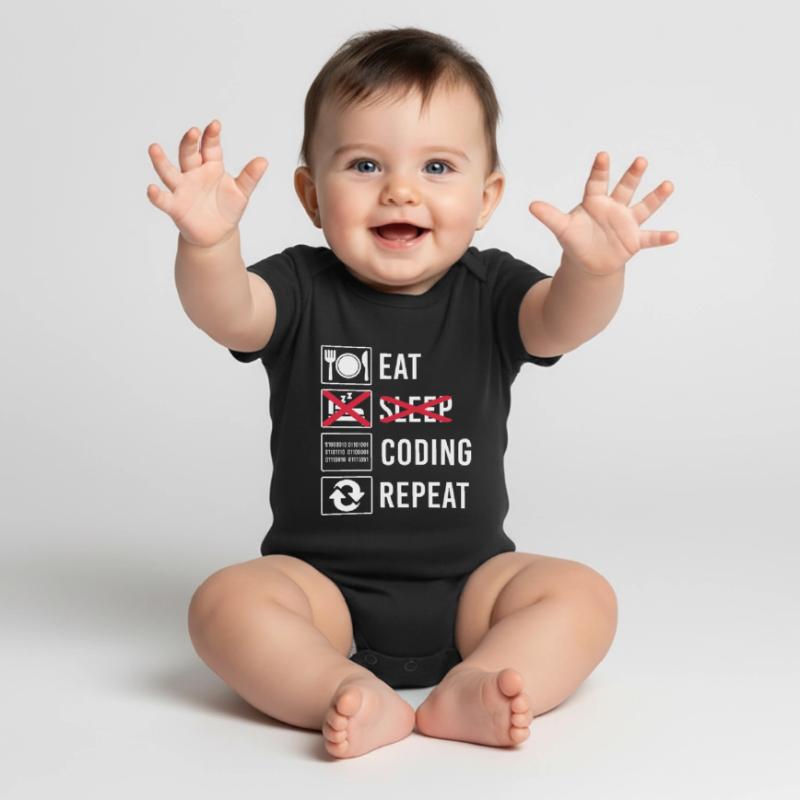 Cadeau de programmation de code Body à manches courtes Premium Bébé