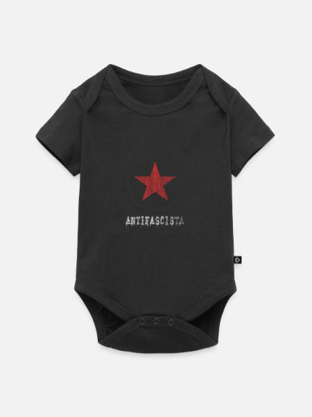 ANTIFASCISTA WIDERSTAND ROTER STERN - Baby Premium Kurzarmbody - Schwarz