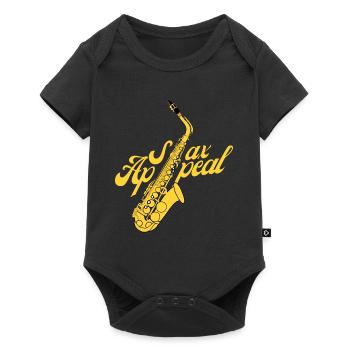 Saxofon Shirt Saxophon Spruch Sax Appeal Saxophone - Baby Premium short-sleeve bodysuit - black - Front