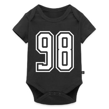 98 Numéro de numéro - Body à manches courtes Premium Bébé - noir - Devant