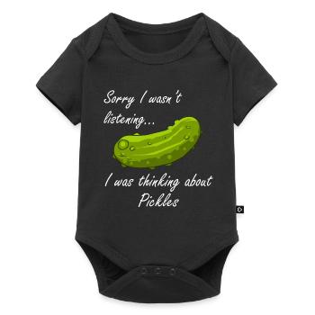 Penser aux corniches Concombre fermenté - Body à manches courtes Premium Bébé - noir - Devant