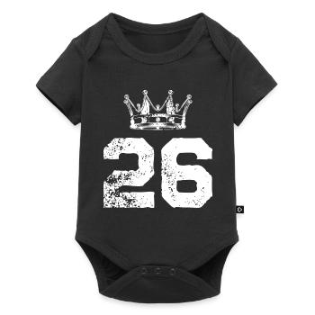 26 Couronne numérique - Body à manches courtes Premium Bébé - noir - Devant
