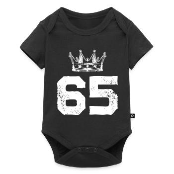 65 Number crown - Baby Premium short-sleeve bodysuit - black - Front