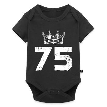 75 Couronne numérique - Body à manches courtes Premium Bébé - noir - Devant