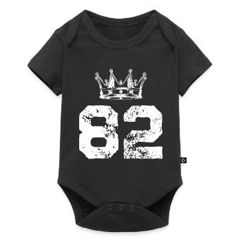 82 Couronne numérique - Body à manches courtes Premium Bébé - noir - Devant