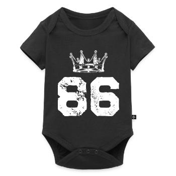 86 Couronne numérique - Body à manches courtes Premium Bébé - noir - Devant