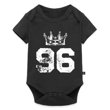 96 Couronne numérique - Body à manches courtes Premium Bébé - noir - Devant