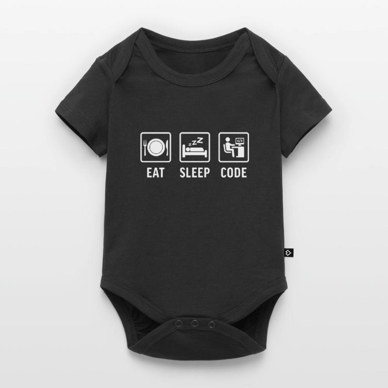 Programmation de t-shirts Eat sleep Code Body à manches courtes Premium Bébé