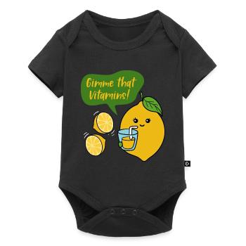 Limonade au jus de citron Gimme Vitamins Summer - Body à manches courtes Premium Bébé - noir - Devant