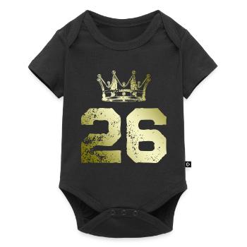 26 Number crown - Baby Premium short-sleeve bodysuit - black - Front