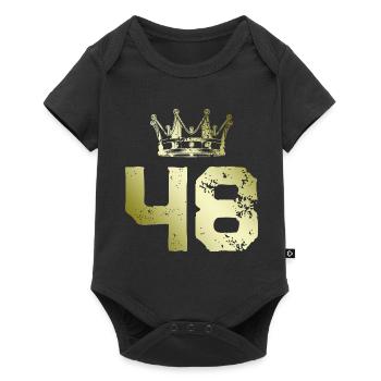 48 Couronne numérique - Body à manches courtes Premium Bébé - noir - Devant