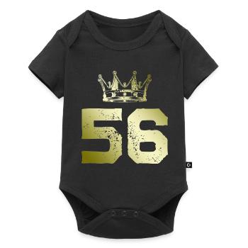 56 Couronne numérique - Body à manches courtes Premium Bébé - noir - Devant