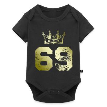 69 Couronne numérique - Body à manches courtes Premium Bébé - noir - Devant