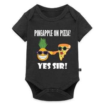 Pizza à l'ananas Buddy Ironic Pals Hawaii Pizza - Body à manches courtes Premium Bébé - noir - Devant