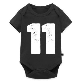 11 Maillot numéro - Body à manches courtes Premium Bébé - noir - Devant