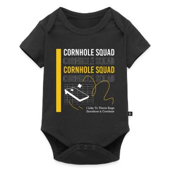 Sac à lancer Cornhole Player Sack - Body à manches courtes Premium Bébé - noir - Devant