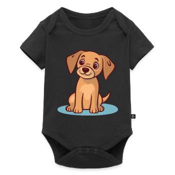 Cute dog design for dog owners - Baby Premium short-sleeve bodysuit - black - Front