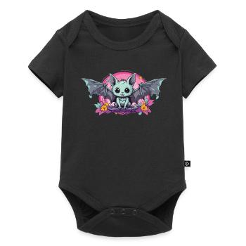 Occulte Kawaii gothique chauve-souris Pastel e-Girl - Body à manches courtes Premium Bébé - noir - Devant