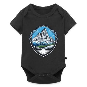 Armoiries des Alpes des montagnes - Body à manches courtes Premium Bébé - noir - Devant