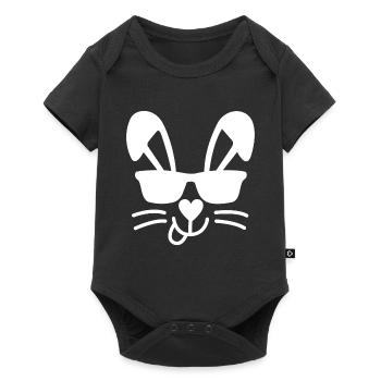 Lapin de Pâques cool | Enfants, Bébé, Pâques, Lunettes - Body à manches courtes Premium Bébé - noir - Devant
