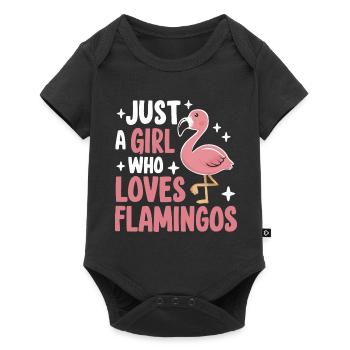 Flamingo Animal Pink - Baby Premium short-sleeve bodysuit - black - Front